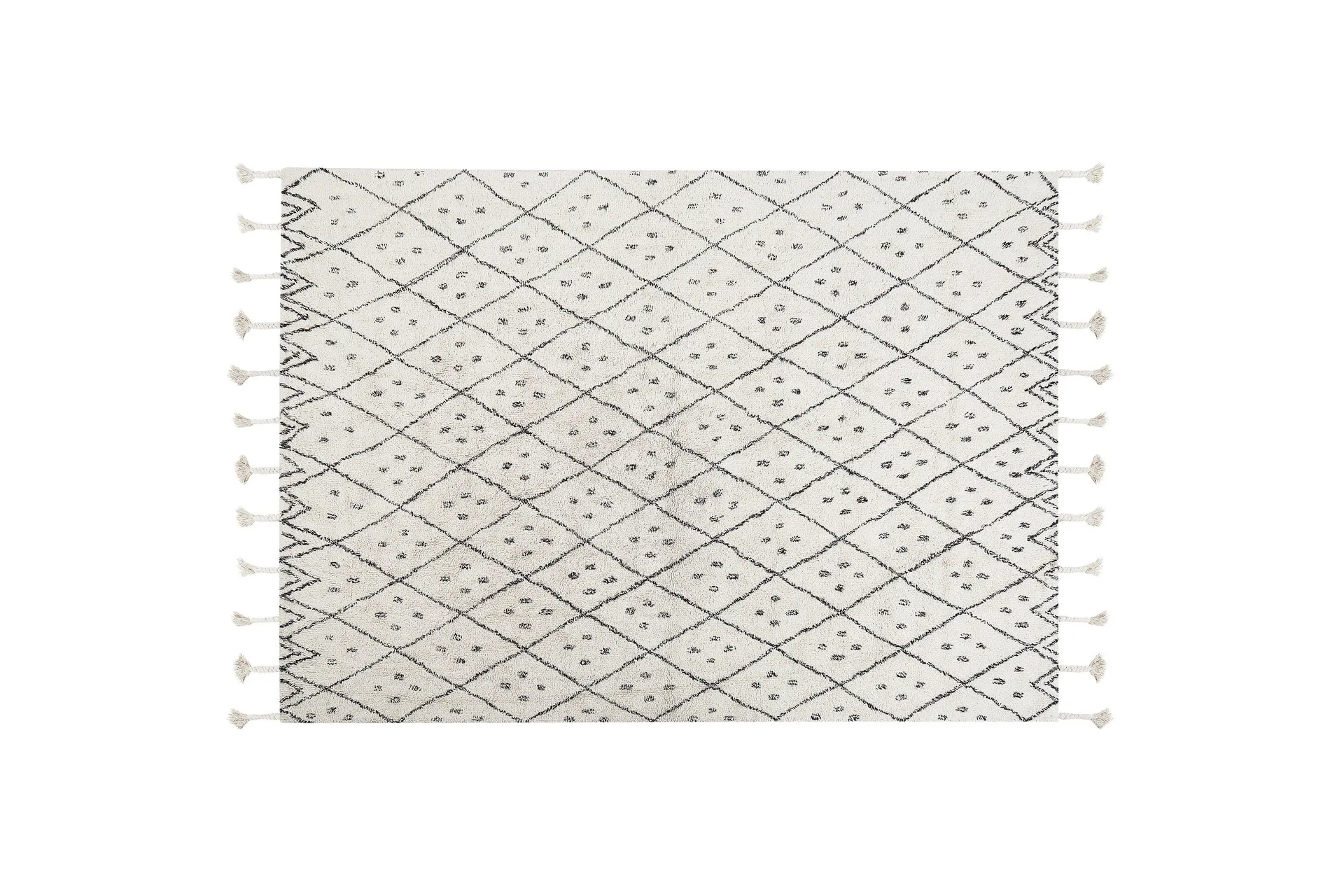 Agadir Bomullsmatta 140x200 cm - Svart/Vit