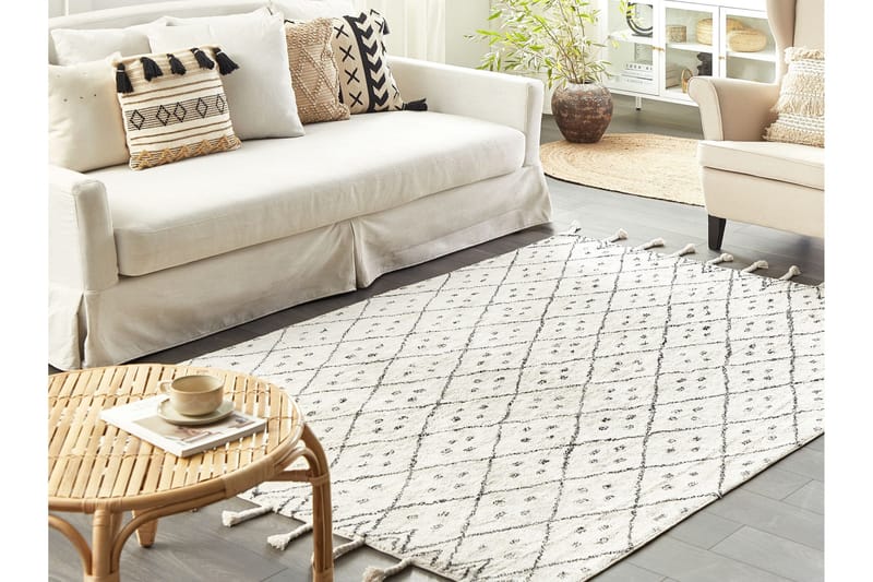 Agadir Bomullsmatta 160x230 cm - Svart/Vit - Textil & mattor - Matta - Modern matta - Bomullsmatta