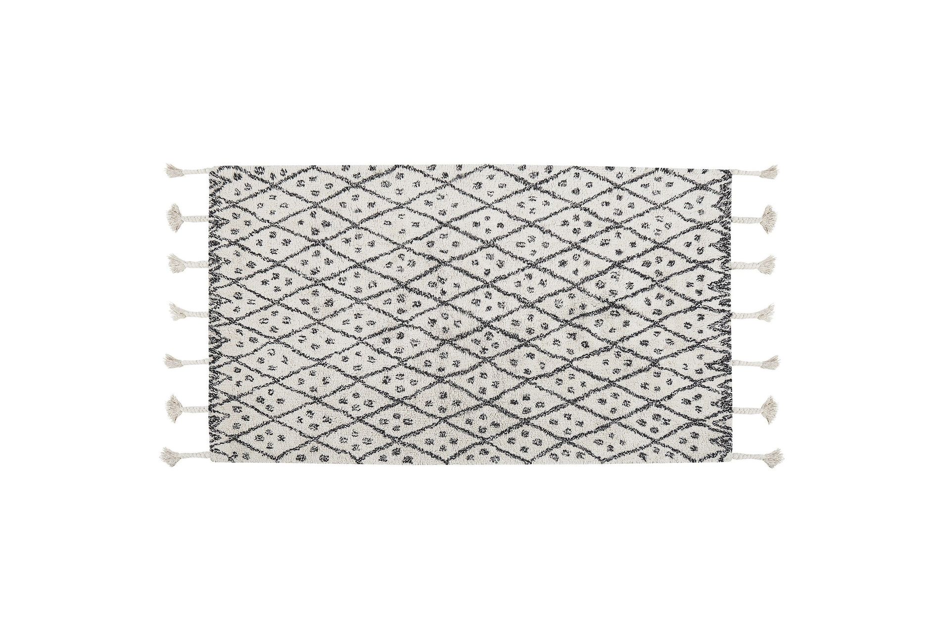 Agadir Bomullsmatta 80x150 cm - Svart/Vit