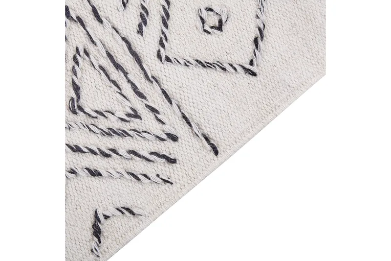 Alkent Ullmatta 140x200 cm - Svart/Vit - Textil & mattor - Matta - Modern matta - Ullmatta