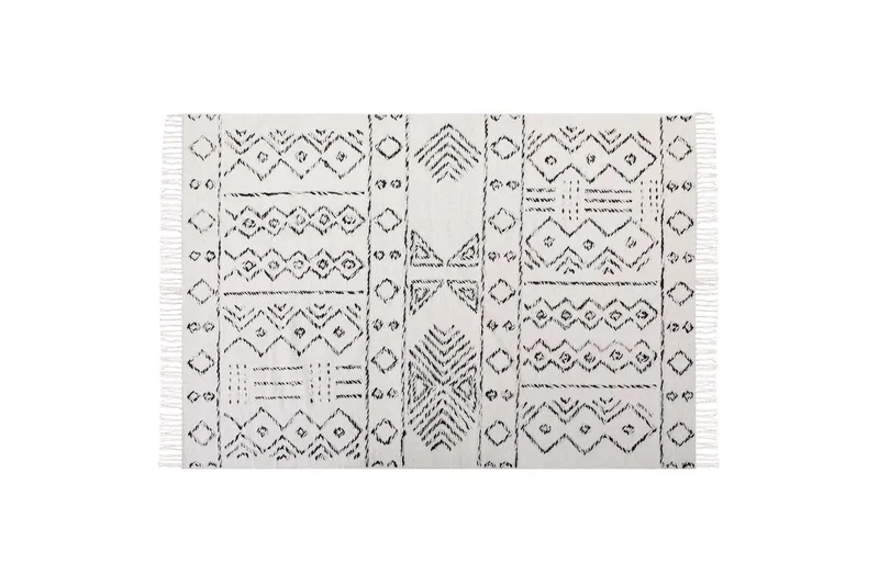 Alkent Ullmatta 140x200 cm - Svart/Vit - Textil & mattor - Matta - Modern matta - Ullmatta