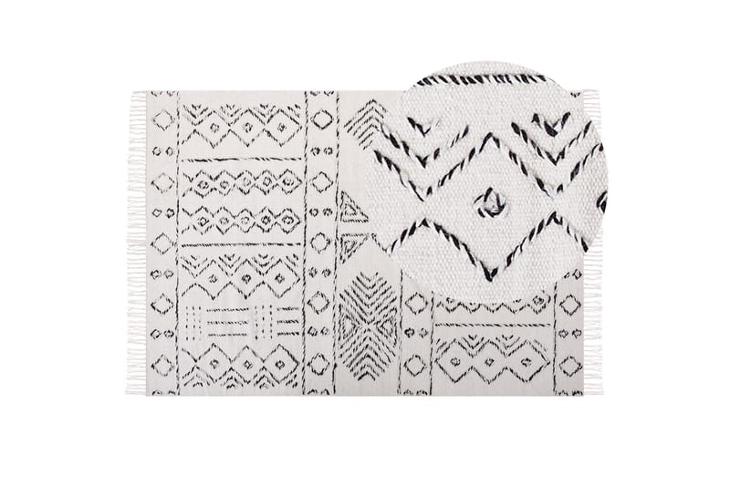 Alkent Ullmatta 160x230 cm - Svart/Vit - Textil & mattor - Matta - Modern matta - Ullmatta