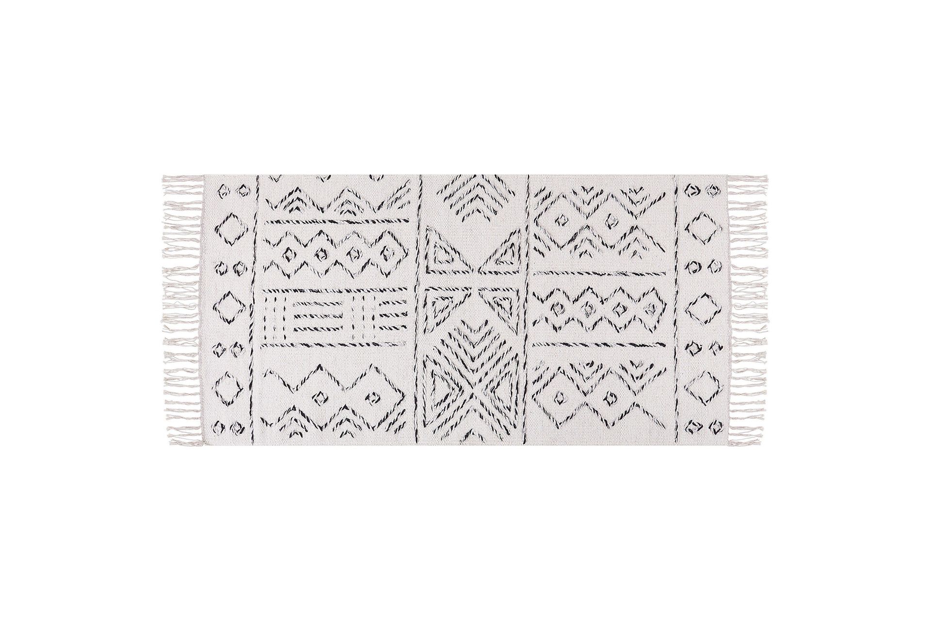 Alkent Ullmatta 80x150 cm - Svart/Vit