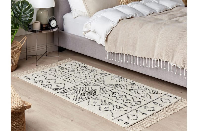 Alkent Ullmatta 80x150 cm - Svart/Vit - Textil & mattor - Matta - Modern matta - Ullmatta