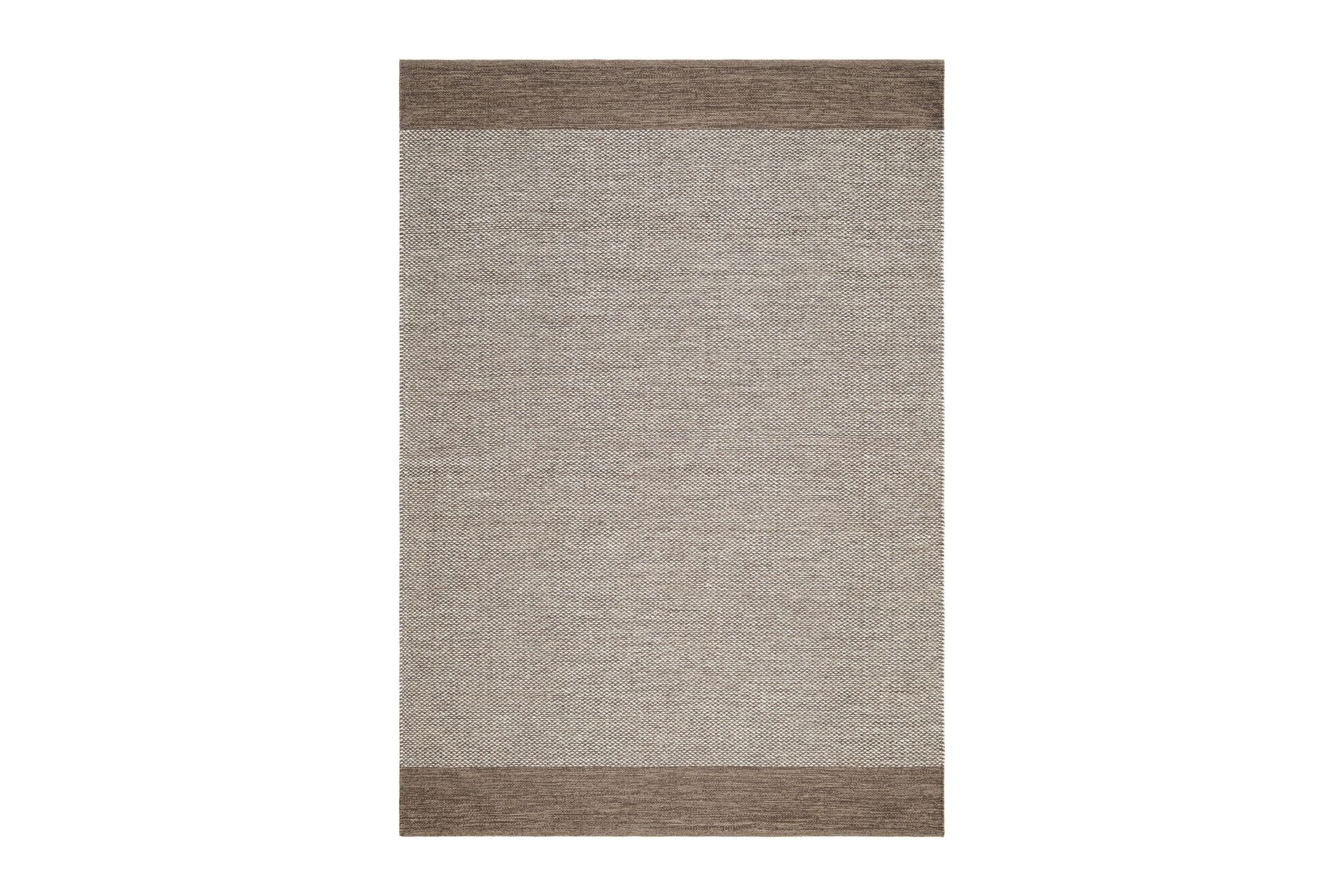 Alva Bomullsmatta 200x300 cm Rektangul&auml;r - M&ouml;rkbeige