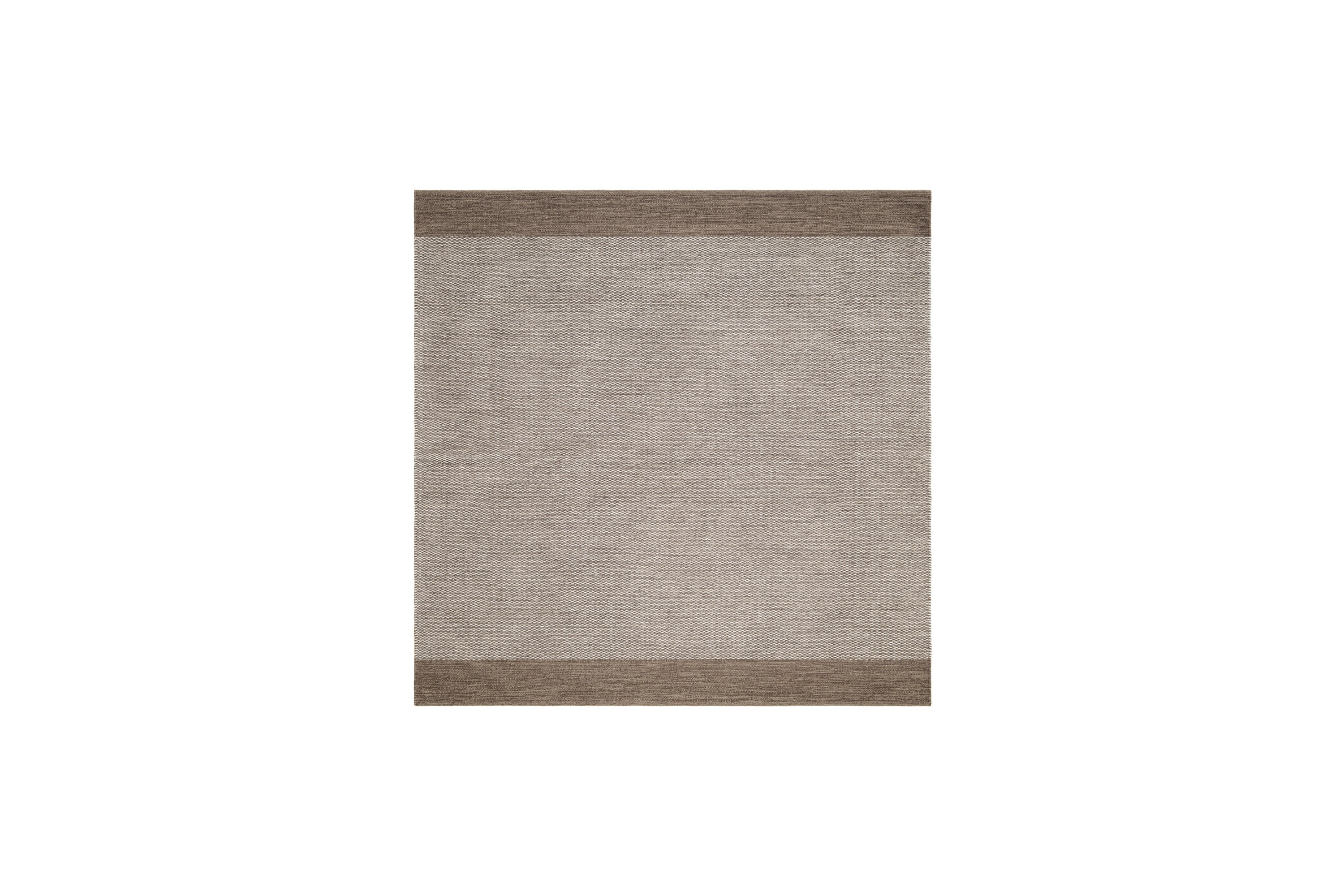 Alva Bomullsmatta 240x240 cm Kvadratisk Mörkbeige