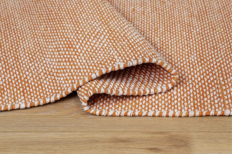 Alva Bomullsmatta 240x240 cm Kvadratisk - Orange - Textil & mattor - Matta - Modern matta - Bomullsmatta