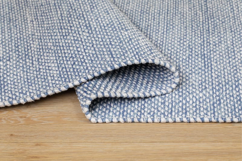 Alva Bomullsmatta 75x150 cm Oval - Blå - Textil & mattor - Matta - Modern matta - Bomullsmatta
