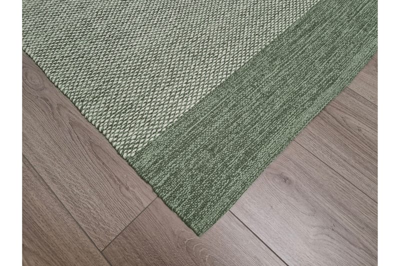 Alva Bomullsmatta 75x150 cm Oval - Grön - Textil & mattor - Matta - Modern matta - Bomullsmatta