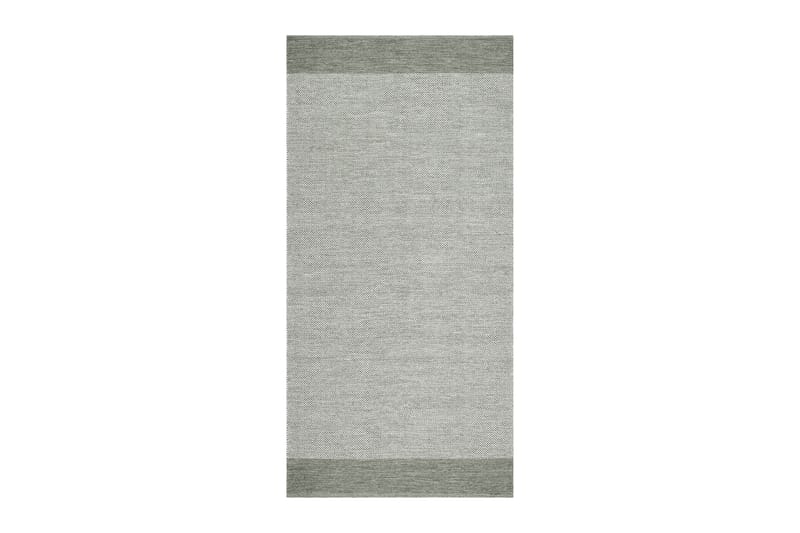 Alva Bomullsmatta 75x150 cm Oval - Grön - Textil & mattor - Matta - Modern matta - Bomullsmatta