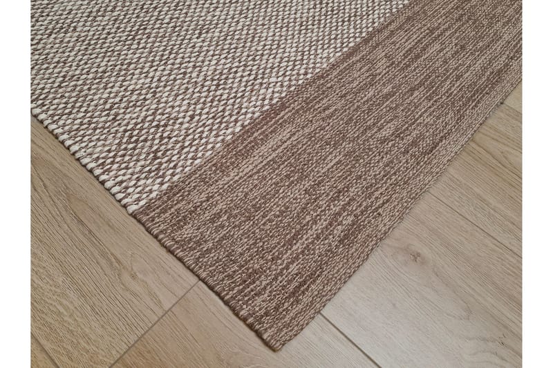 Alva Bomullsmatta 75x150 cm Oval - Mörkbeige - Textil & mattor - Matta - Modern matta - Bomullsmatta