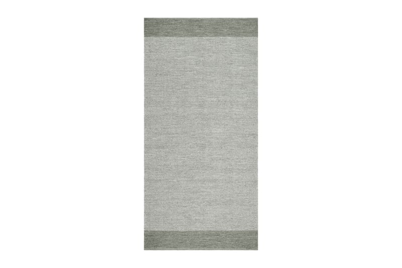 Alva Bomullsmatta 75x220 cm Oval - Grön - Textil & mattor - Matta - Modern matta - Bomullsmatta