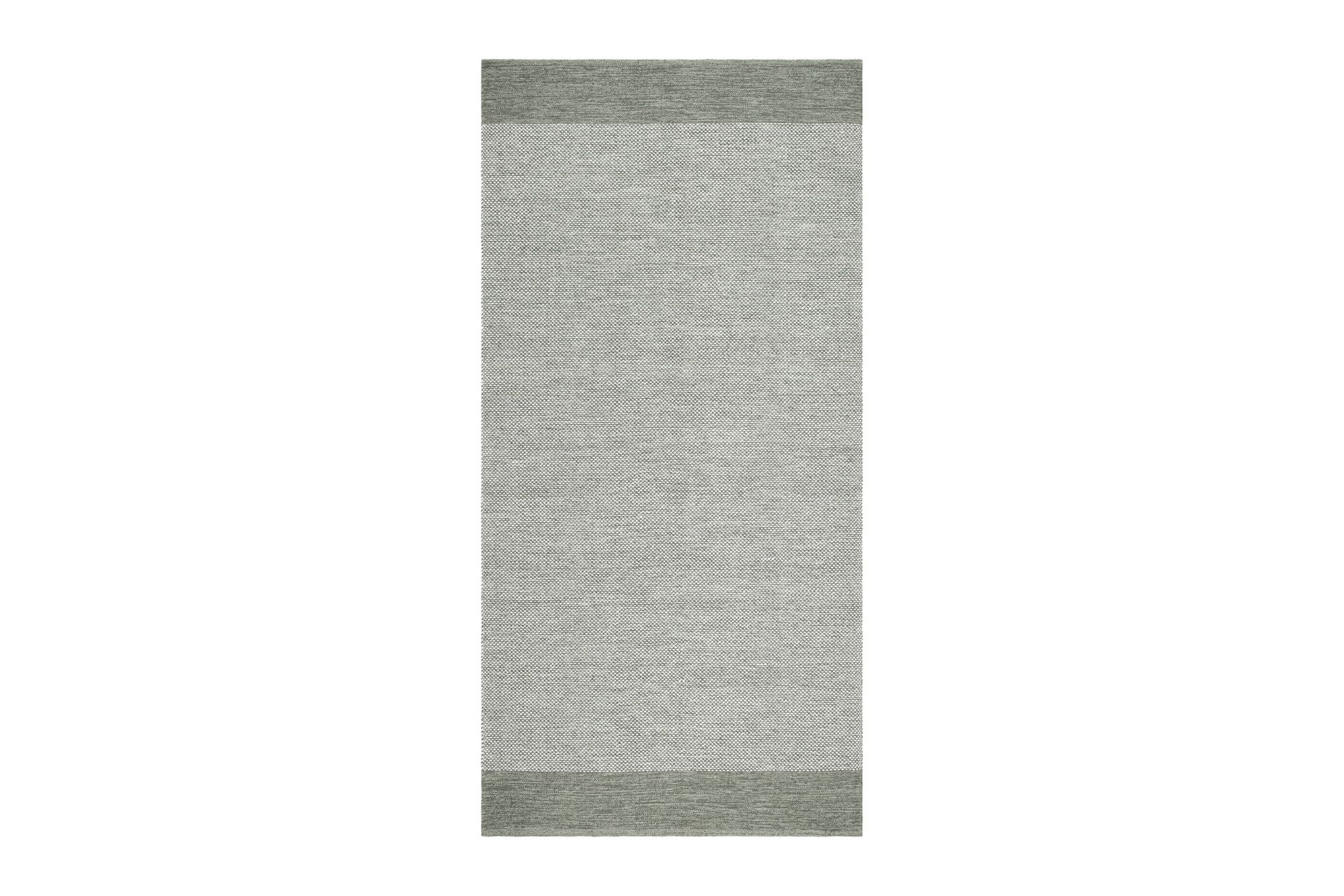 Alva Bomullsmatta 75x220 cm Oval - Gr&ouml;n
