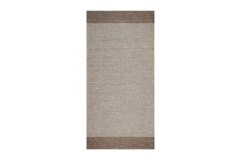 Alva Bomullsmatta 75x220 cm Oval - Mörkbeige - Textil & mattor - Matta - Modern matta - Bomullsmatta
