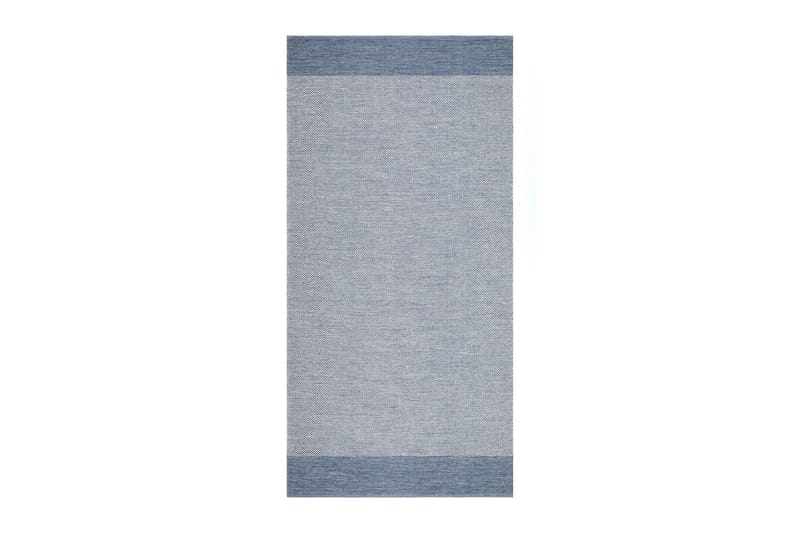 Alva Bomullsmatta 75x280 cm Oval - Blå - Textil & mattor - Matta - Modern matta - Bomullsmatta