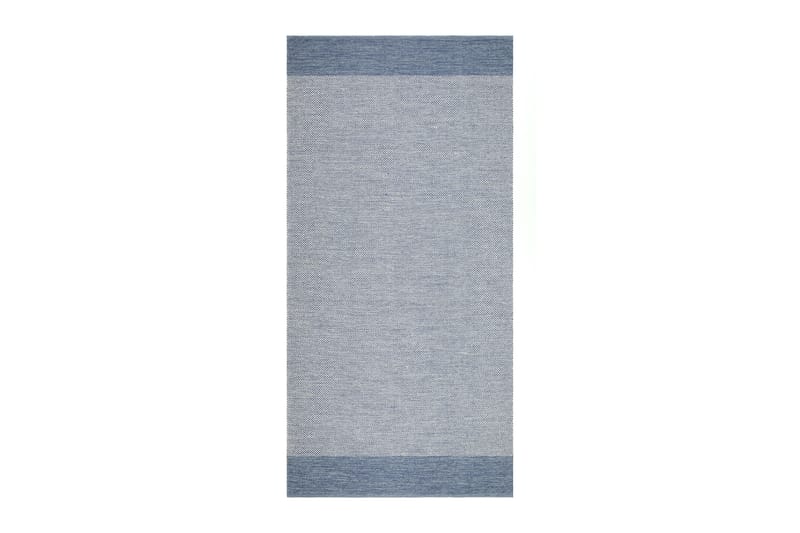 Alva Bomullsmatta 75x280 cm Oval - Blå - Textil & mattor - Matta - Modern matta - Bomullsmatta