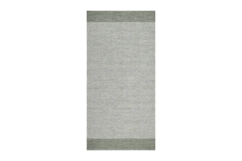 Alva Bomullsmatta 75x280 cm Oval - Grön - Textil & mattor - Matta - Modern matta - Bomullsmatta