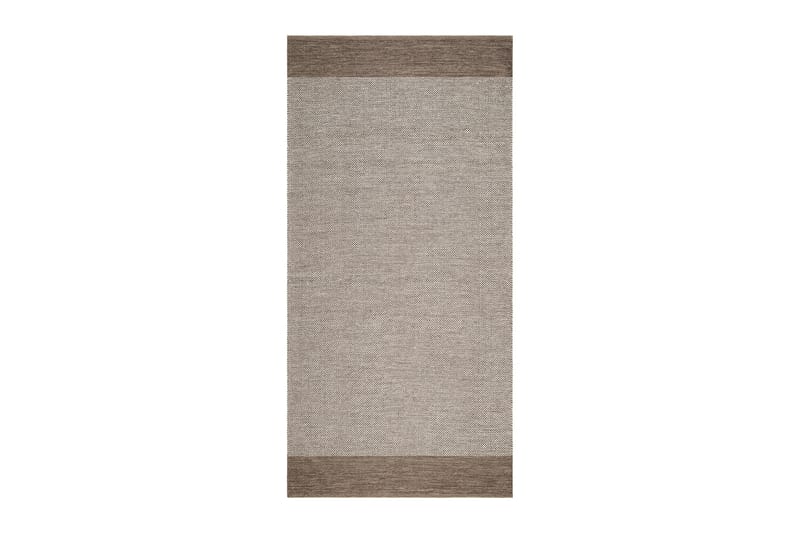 Alva Bomullsmatta 75x280 cm Oval - Mörkbeige - Textil & mattor - Matta - Modern matta - Bomullsmatta