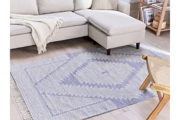 Ansar Bomullsmatta 140x200 cm - Blå - Textil & mattor - Matta - Modern matta - Bomullsmatta