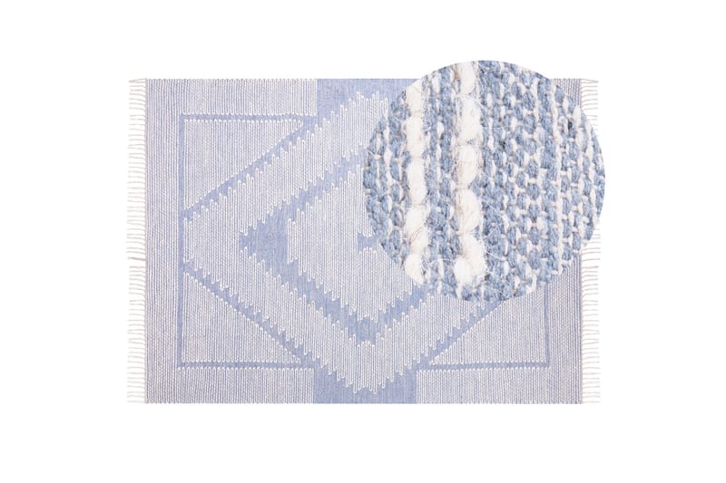 Ansar Bomullsmatta 160x230 cm - Blå - Textil & mattor - Matta - Modern matta - Bomullsmatta