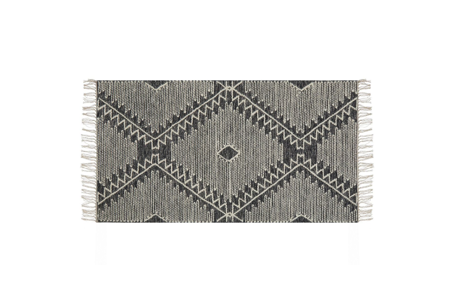 Arbaa Bomullsmatta 140x200 cm - Svart/Vit