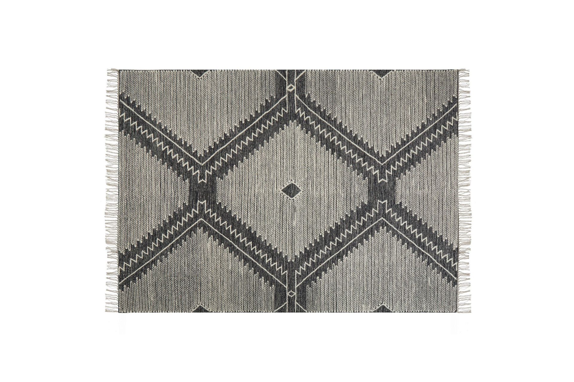 Arbaa Bomullsmatta 160x230 cm - Svart/Vit