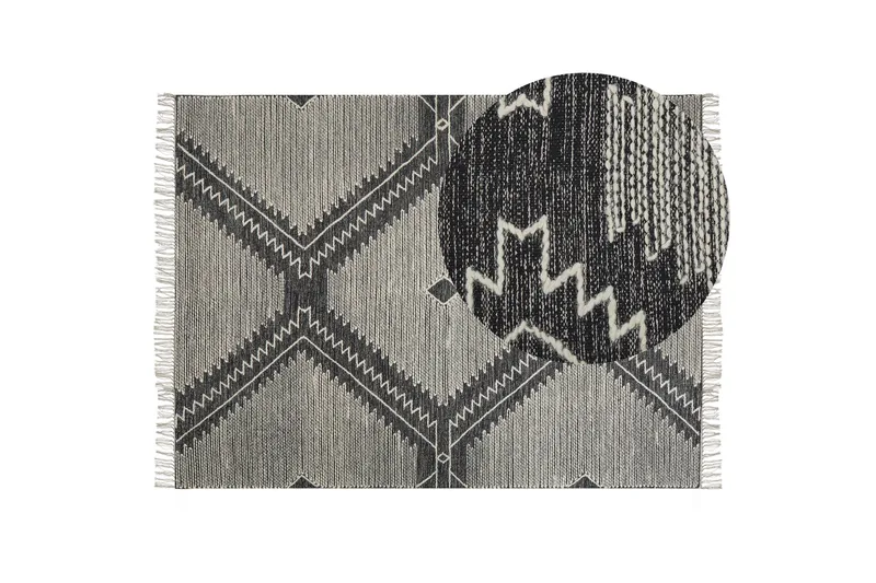 Arbaa Bomullsmatta 160x230 cm - Svart/Vit - Textil & mattor - Matta - Modern matta - Bomullsmatta