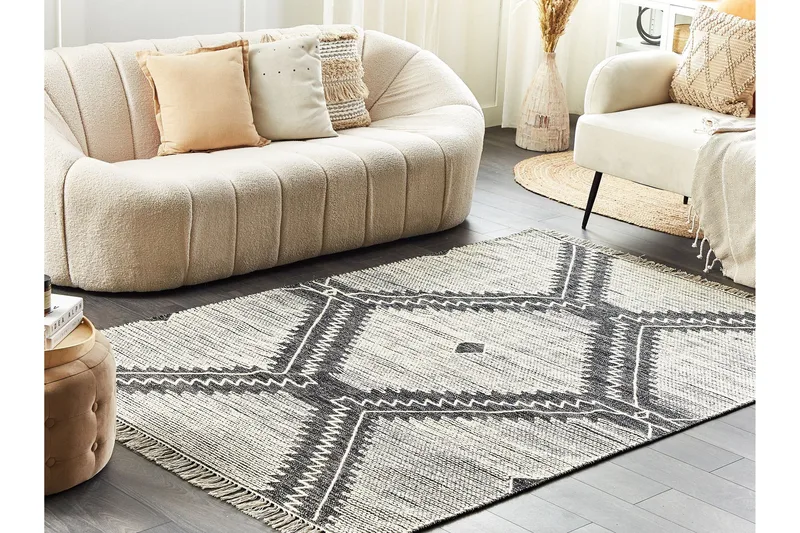 Arbaa Bomullsmatta 160x230 cm - Svart/Vit - Textil & mattor - Matta - Modern matta - Bomullsmatta