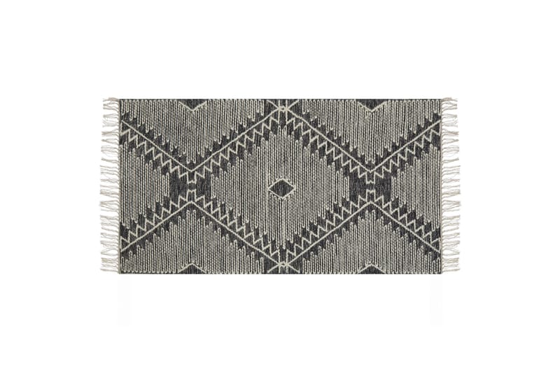 Arbaa Bomullsmatta 80x150 cm, Svart/Vit