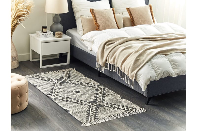 Arbaa Bomullsmatta 80x150 cm - Svart/Vit - Textil & mattor - Matta - Modern matta - Bomullsmatta