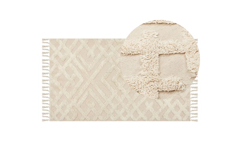 Ardahan Bomullsmatta 80x150 cm - Beige - Textil & mattor - Matta - Modern matta - Bomullsmatta