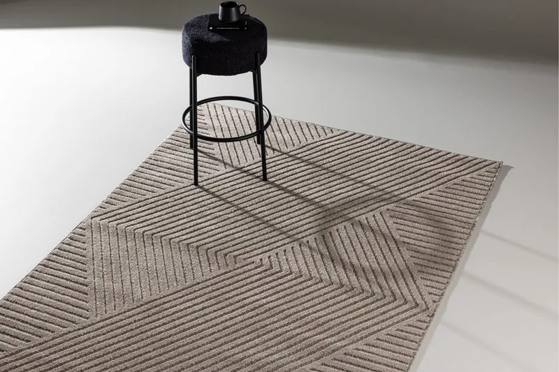 Aron Plastmatta 160x230 cm - Brun - Textil & mattor - Matta - Modern matta - Wiltonmatta