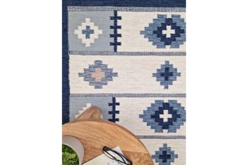 Arvika Ullmatta 140x200 cm Rektangulär - Blå - Textil & mattor - Matta - Modern matta - Ullmatta