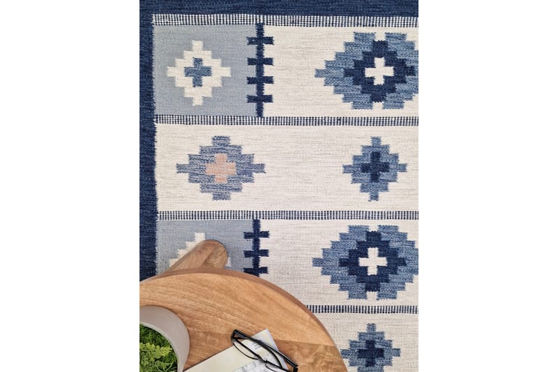Arvika Ullmatta 140x200 cm Rektangulär - Blå - Textil & mattor - Matta - Modern matta - Ullmatta