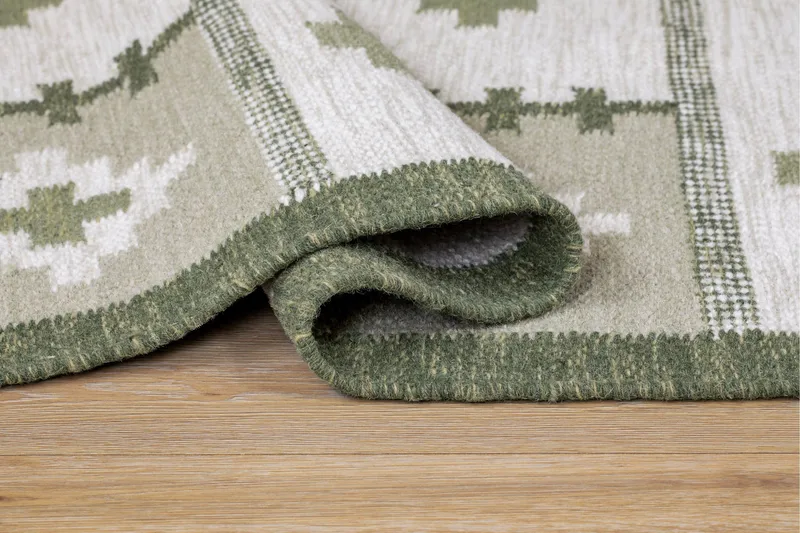 Arvika Ullmatta 200x300 cm Rektangulär - Grön - Textil & mattor - Matta - Modern matta - Ullmatta