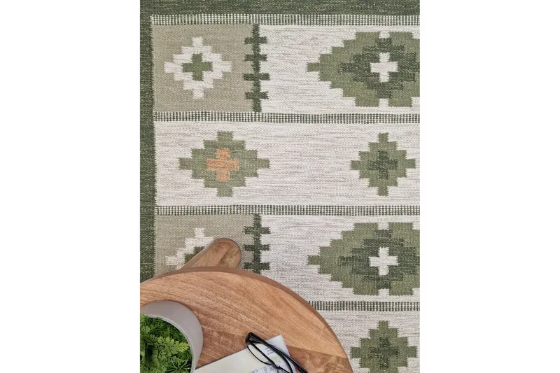 Arvika Ullmatta 200x300 cm Rektangulär - Grön - Textil & mattor - Matta - Modern matta - Ullmatta