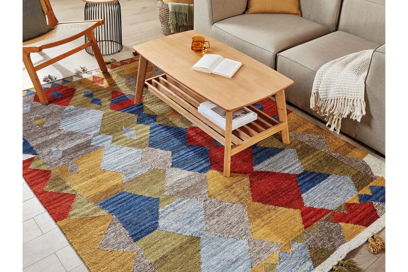 Arzakan Ullmatta 160x230 cm - Röd - Textil & mattor - Matta - Modern matta - Ullmatta