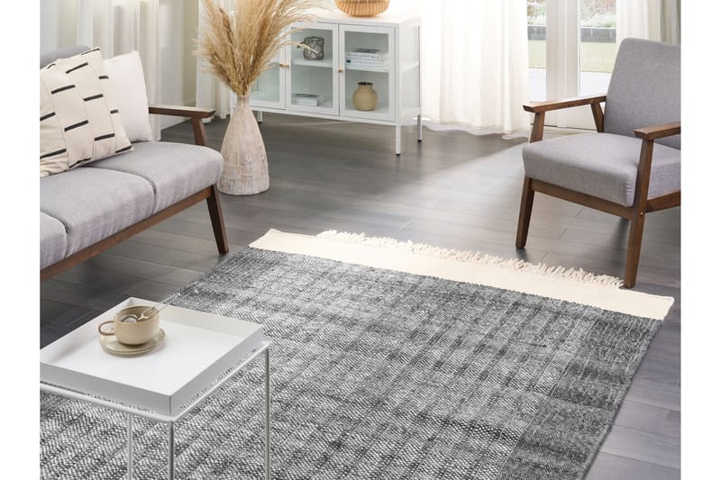 Atlanti Ullmatta 140x200 cm - Svart/Vit - Textil & mattor - Matta - Modern matta - Ullmatta