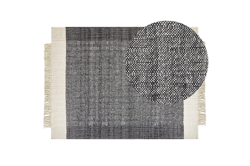 Atlanti Ullmatta 160x230 cm - Svart/Vit - Textil & mattor - Matta - Modern matta - Ullmatta