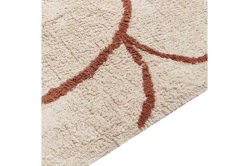 Avdan Bomullsmatta 200x200 cm Kvadratisk - Beige - Textil & mattor - Matta - Modern matta - Bomullsmatta