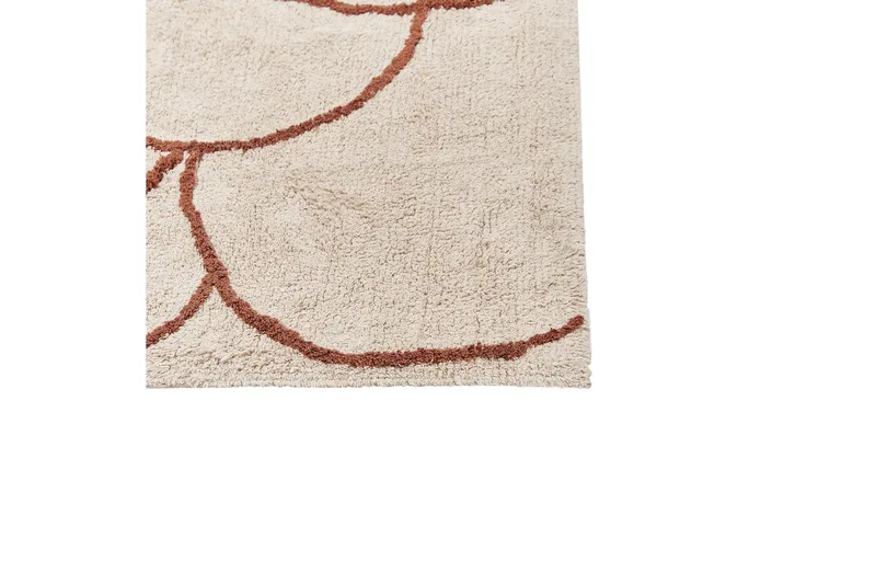 Avdan Bomullsmatta 200x200 cm Kvadratisk - Beige - Textil & mattor - Matta - Modern matta - Bomullsmatta