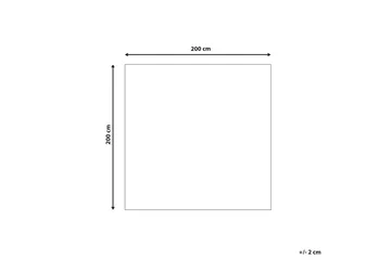 Avdan Bomullsmatta 200x200 cm Kvadratisk - Beige - Textil & mattor - Matta - Modern matta - Bomullsmatta