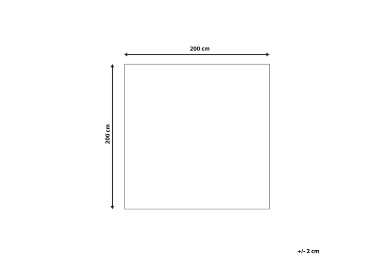 Avdan Bomullsmatta 200x200 cm Kvadratisk - Beige - Textil & mattor - Matta - Modern matta - Bomullsmatta