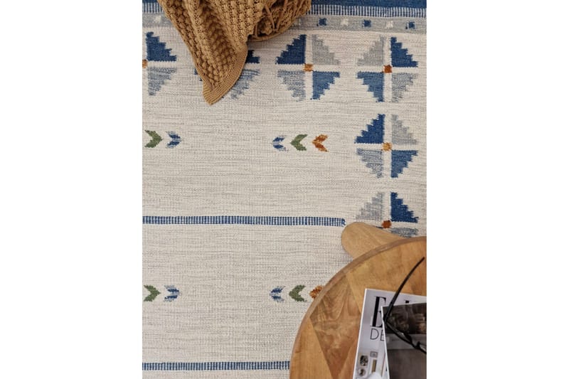 Avesta Ullmatta 140x200 cm Rektangulär - Blå - Textil & mattor - Matta - Modern matta - Ullmatta