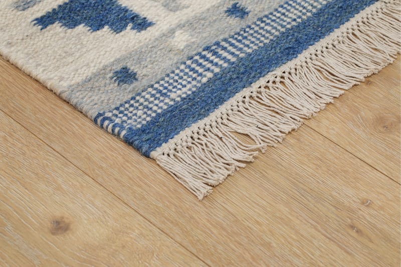 Avesta Ullmatta 140x200 cm Rektangulär - Blå - Textil & mattor - Matta - Modern matta - Ullmatta