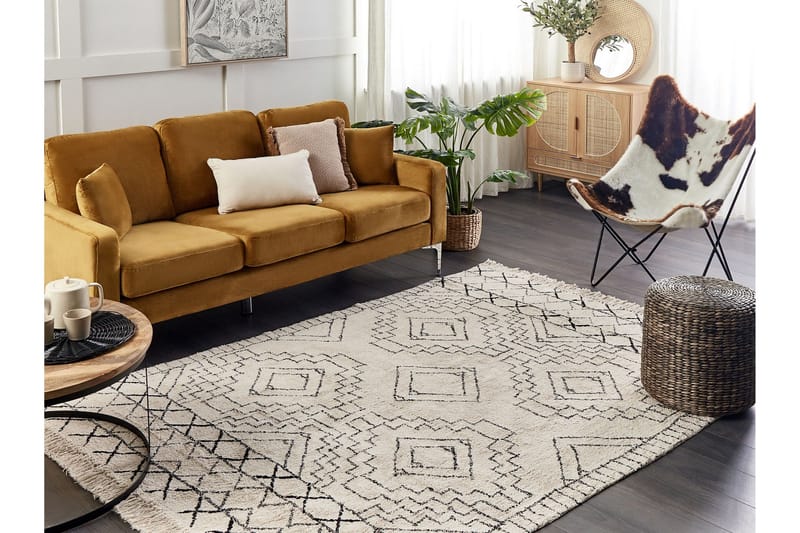 Bacarella Ryamatta 160x230 cm - Beige - Textil & mattor - Matta - Modern matta - Bomullsmatta