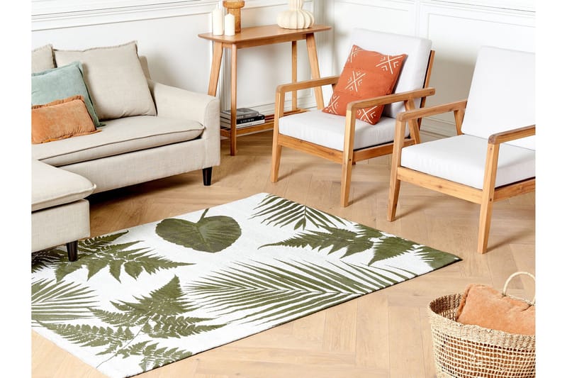 Barzah Ryamatta 140x200 cm - Grön - Textil & mattor - Matta - Modern matta - Bomullsmatta