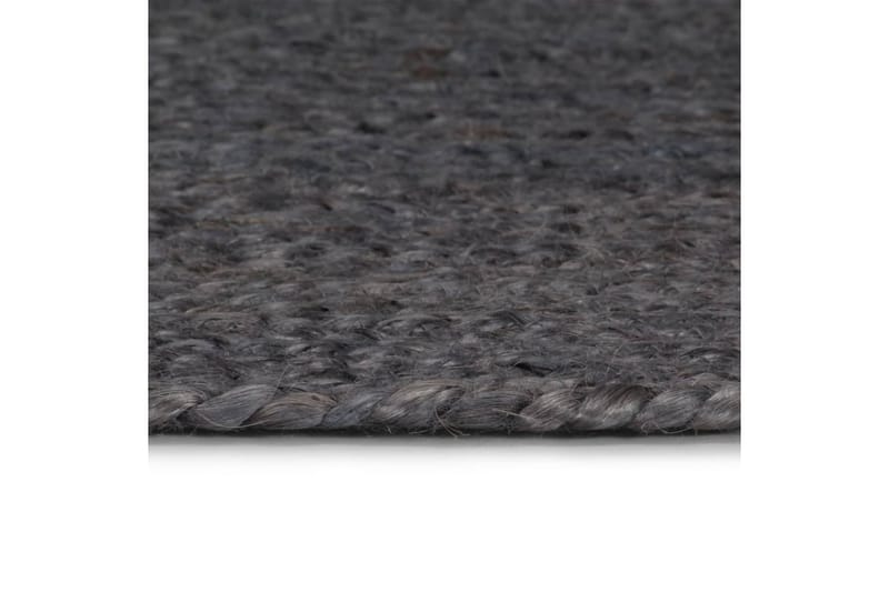 beBasic Handgjord jutematta rund 180 cm mörkgrå - Grey - Jutematta & hampamatta - Sisalmatta