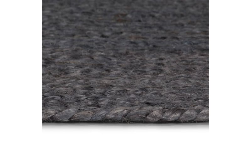 beBasic Handgjord jutematta rund 210 cm mörkgrå - Grey - Jutematta & hampamatta - Sisalmatta