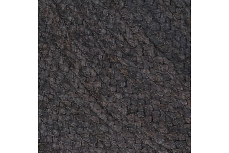 beBasic Handgjord jutematta rund 210 cm mörkgrå - Grey - Jutematta & hampamatta - Sisalmatta